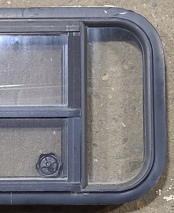 Used Black Radius Opening Window : 23 3/8" W x 14 3/8" H x 1 3/4" D