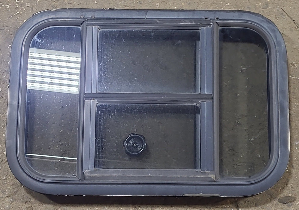 Used Black Radius Opening Window : 23 3/8" W x 15 1/2" H x 1 7/8" D