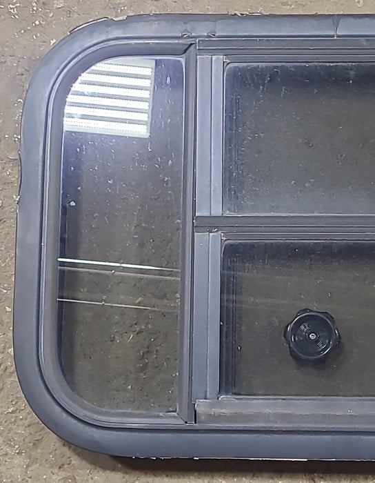 Used Black Radius Opening Window : 23 3/8" W x 15 1/2" H x 1 7/8" D
