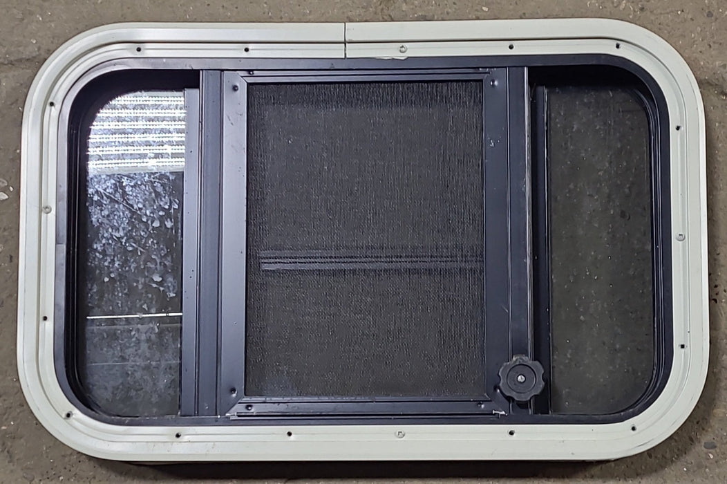 Used Black Radius Opening Window : 23" W x 14 1/8" H x 1 3/4" D