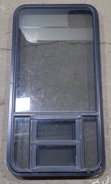 Used Black Radius Opening Window : 23" W x 47 1/4" H x 1 3/4" D