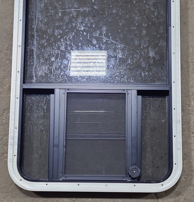 Used Black Radius Opening Window : 23" W x 47 1/4" H x 1 3/4" D