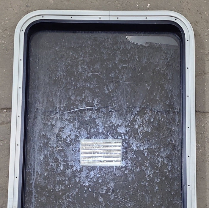Used Black Radius Opening Window : 23" W x 47 1/4" H x 1 3/4" D