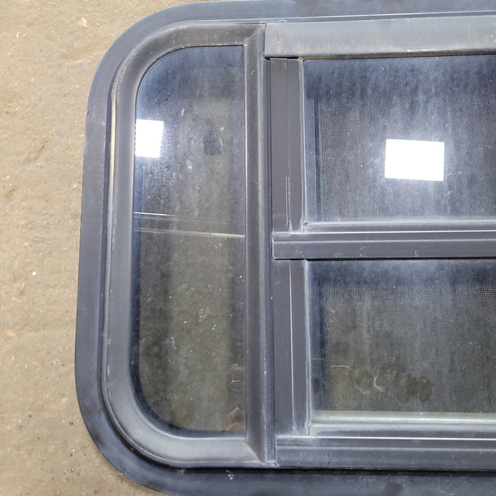Used Black Radius Opening Window : 23" X 14 1/4" X 1 3/4" D