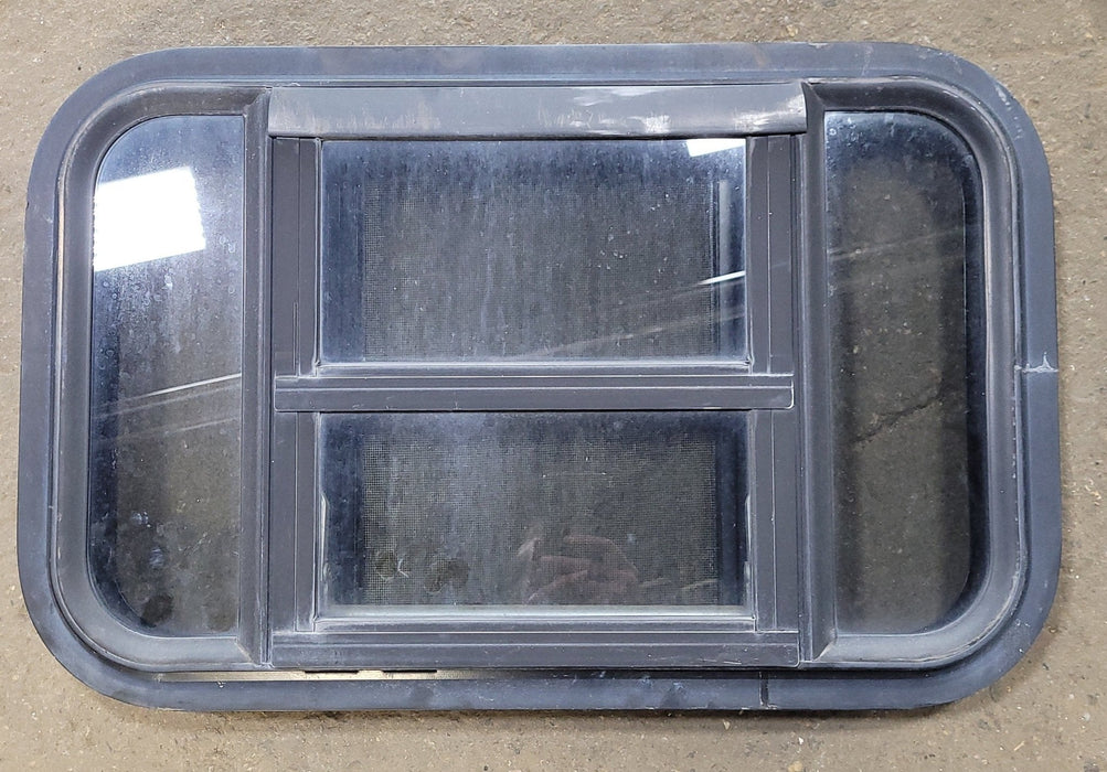 Used Black Radius Opening Window : 23" X 14 1/4" X 1 3/4" D