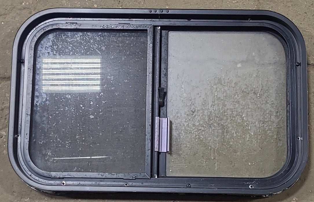 Used Black Radius Opening Window : 24 1/2" W x 15" H x 1 7/8" D