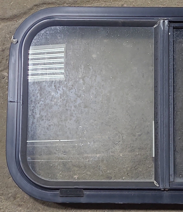 Used Black Radius Opening Window : 24 1/2" W x 15" H x 1 7/8" D