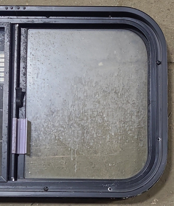 Used Black Radius Opening Window : 24 1/2" W x 15" H x 1 7/8" D
