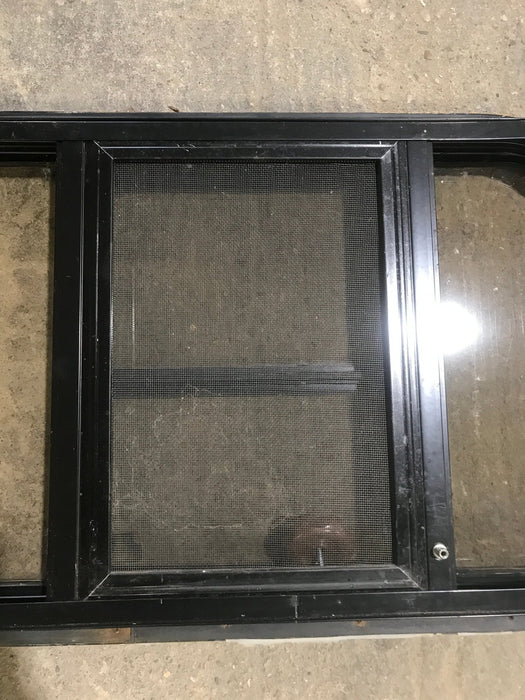 Used Black Radius Opening Window : 24 1/2" W x 16" H x 1 1/2"