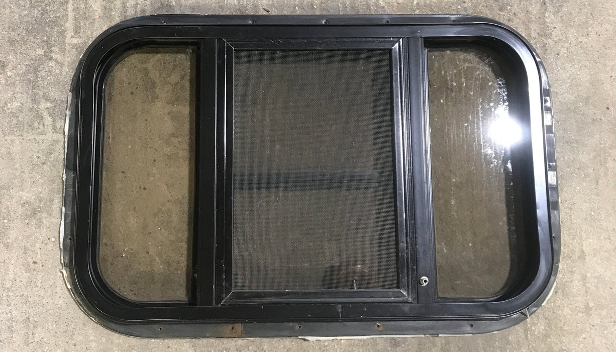Used Black Radius Opening Window : 24 1/2" W x 16" H x 1 1/2"