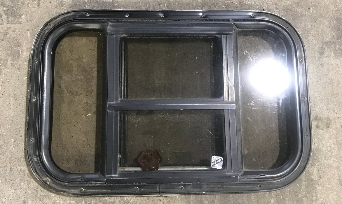 Used Black Radius Opening Window : 24 1/2" W x 16" H x 1 1/2"