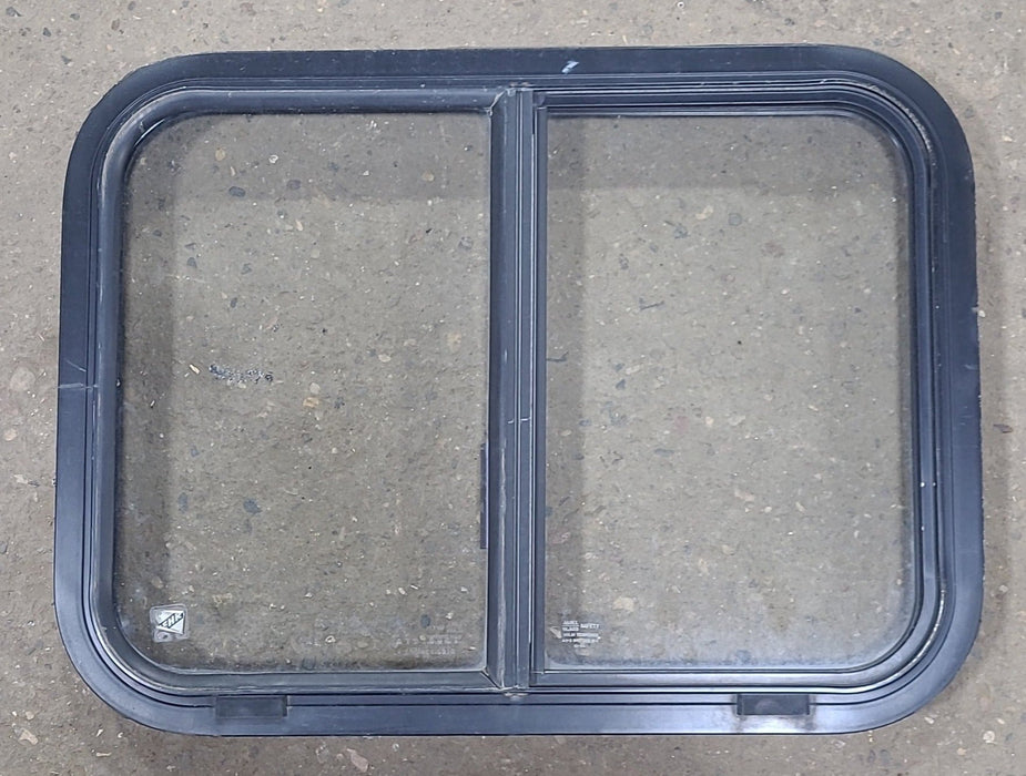 Used Black Radius Opening Window : 24 1/2" W x 17 3/4" H x 1 3/4" D