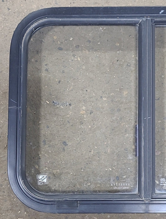 Used Black Radius Opening Window : 24 1/2" W x 17 3/4" H x 1 3/4" D