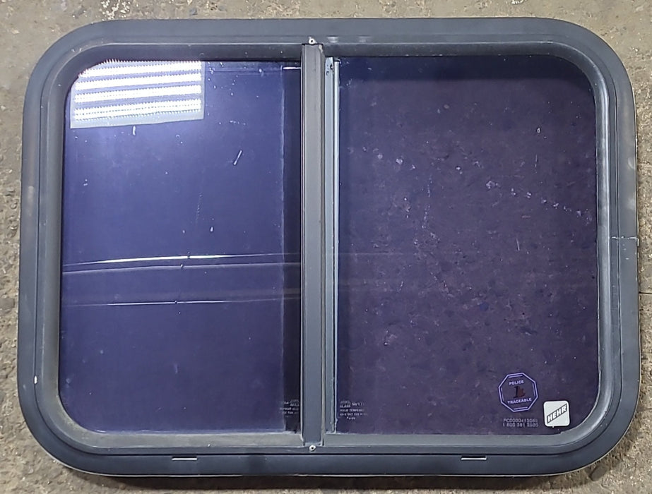 Used Black Radius Opening Window : 24 1/2" W x 17 3/4" H x 1 3/4" D