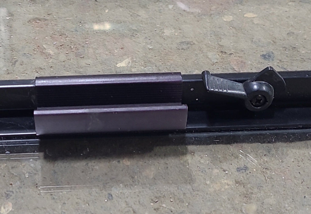 Used Black Radius Opening Window : 24 1/2" W x 17 3/4" H x 1 3/4" D