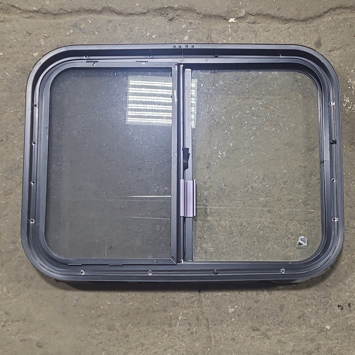 Used Black Radius Opening Window : 24 1/2" W x 18" H x 1 3/4" D