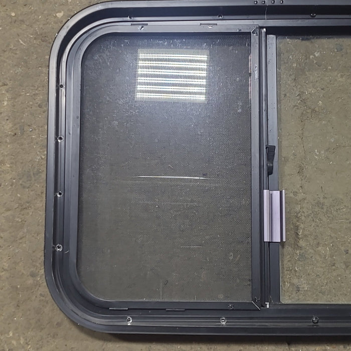 Used Black Radius Opening Window : 24 1/2" W x 18" H x 1 3/4" D