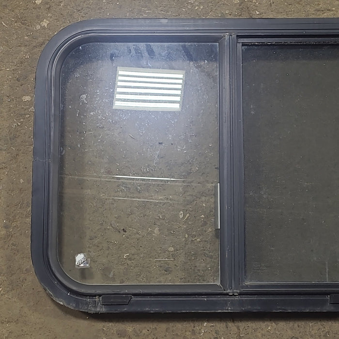 Used Black Radius Opening Window : 24 1/2" W x 18" H x 1 3/4" D