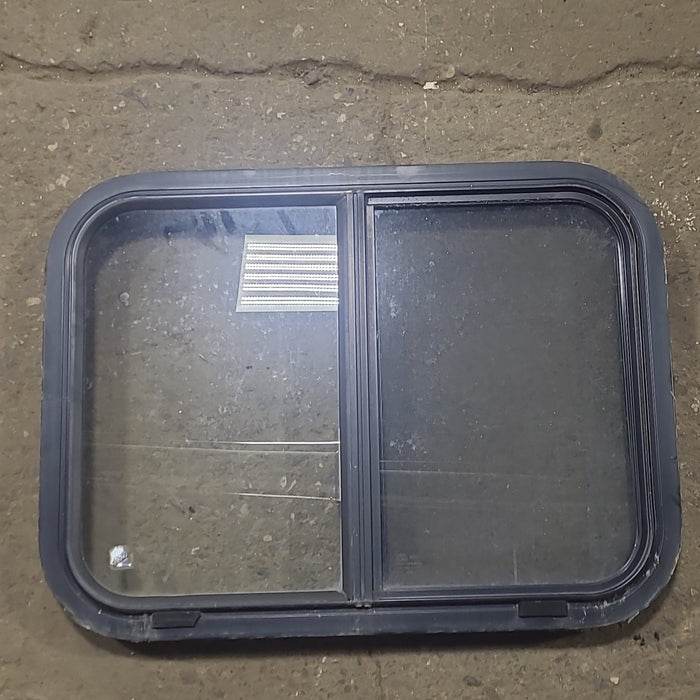 Used Black Radius Opening Window : 24 1/2" W x 18" H x 1 3/4" D