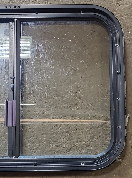 Used Black Radius Opening Window : 24 1/2" W x 18" H x 1 7/8" D