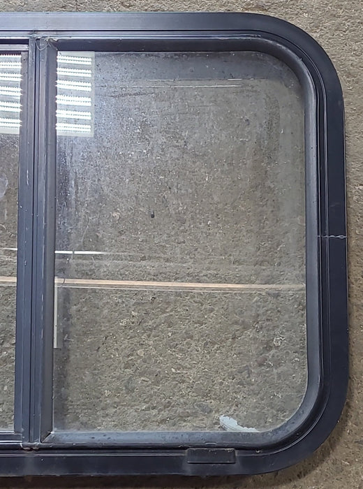 Used Black Radius Opening Window : 24 1/2" W x 18" H x 1 7/8" D