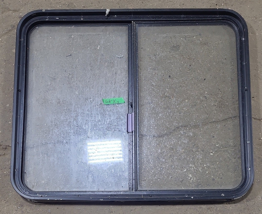 Used Black Radius Opening Window : 24 1/2" W x 18" H x 1 7/8" D