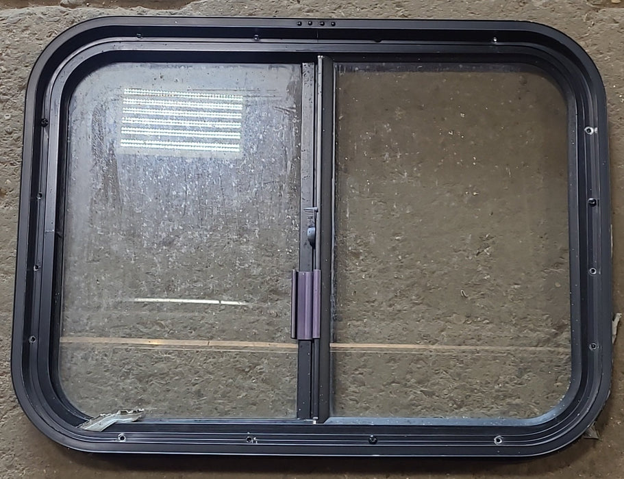 Used Black Radius Opening Window : 24 1/2" W x 18" H x 1 7/8" D