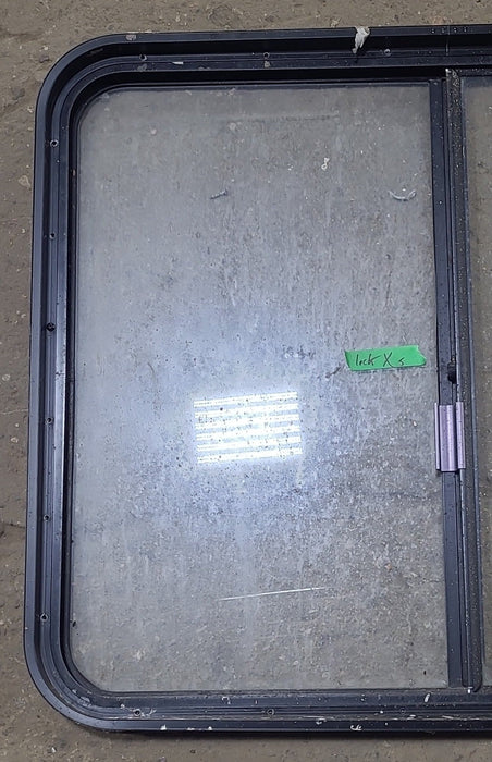 Used Black Radius Opening Window : 24 1/2" W x 18" H x 1 7/8" D