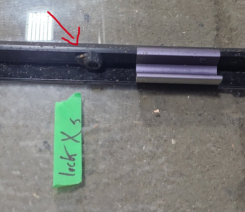 Used Black Radius Opening Window : 24 1/2" W x 18" H x 1 7/8" D