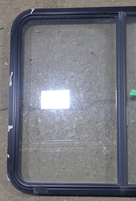 Used Black Radius Opening Window : 24 1/2" W x 18" H x 1 7/8" D