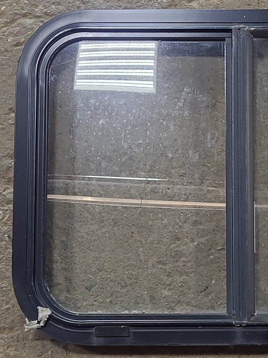 Used Black Radius Opening Window : 24 1/2" W x 18" H x 1 7/8" D