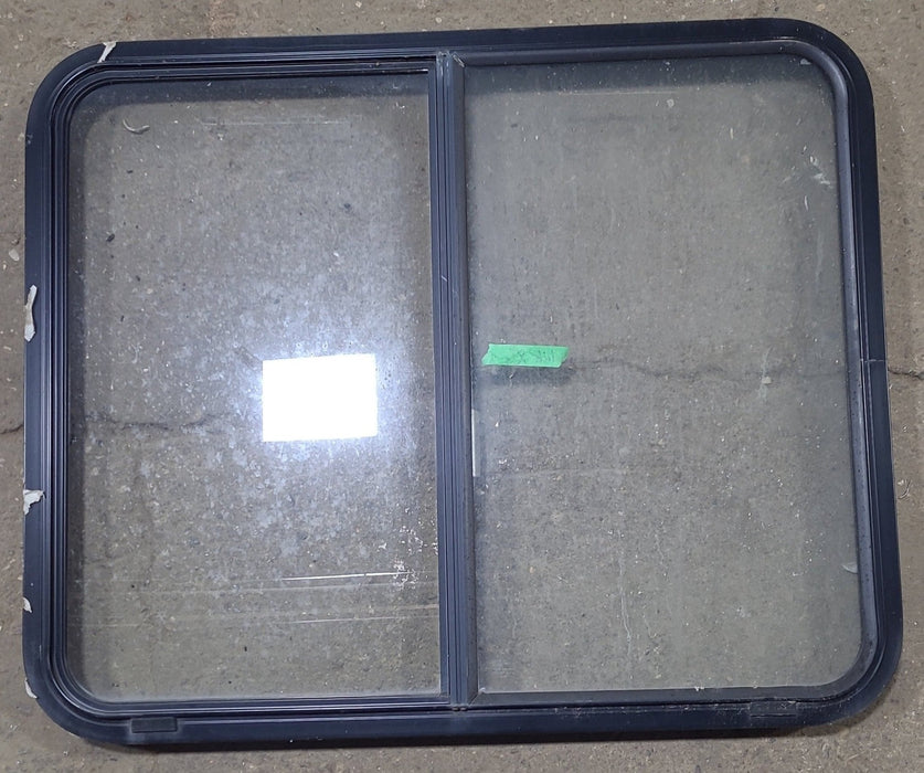 Used Black Radius Opening Window : 24 1/2" W x 18" H x 1 7/8" D