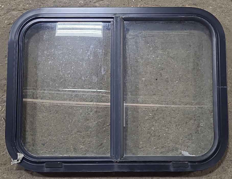 Used Black Radius Opening Window : 24 1/2" W x 18" H x 1 7/8" D