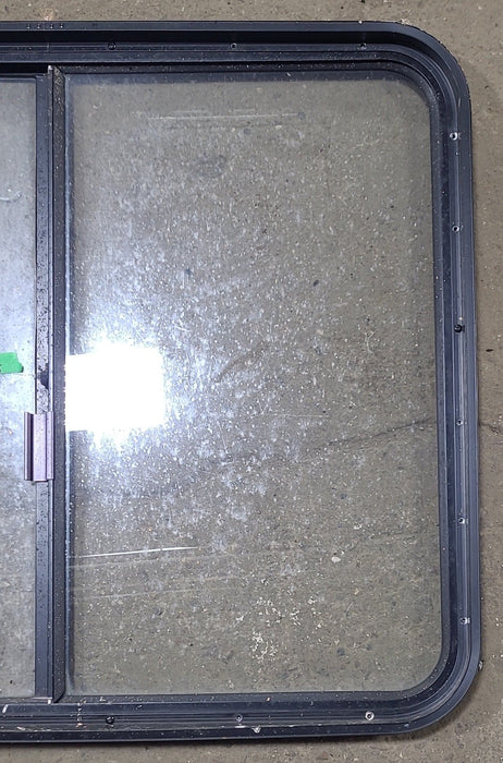 Used Black Radius Opening Window : 24 1/2" W x 18" H x 1 7/8" D