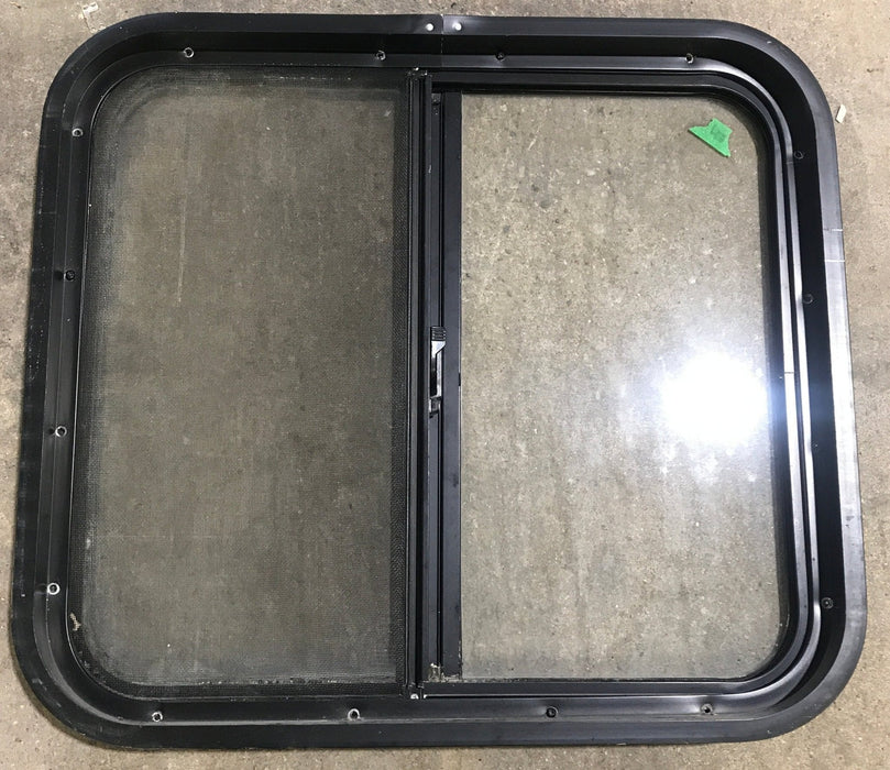 Used Black Radius Opening Window : 24 1/2" W x 21 1/2" H x 1 7/8" D