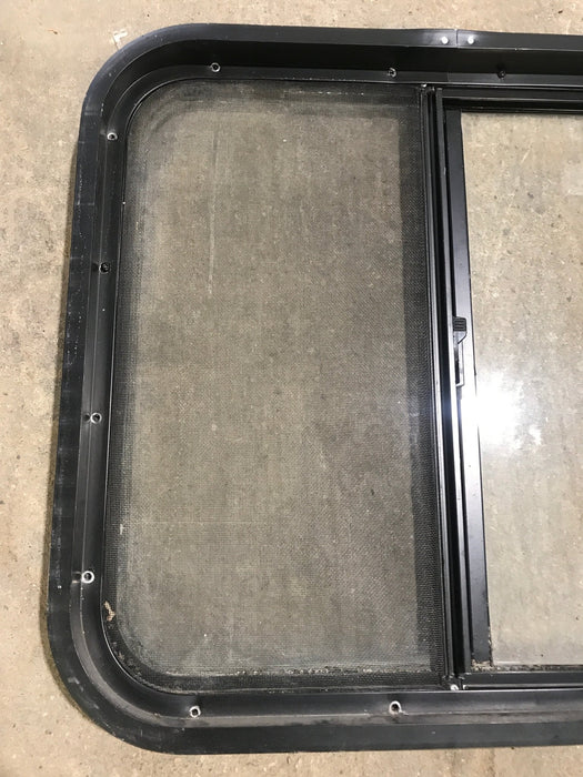 Used Black Radius Opening Window : 24 1/2" W x 21 1/2" H x 1 7/8" D