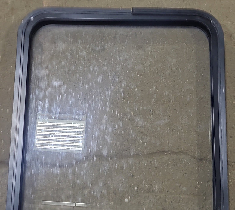 Used Black Radius Opening Window : 24 1/2" W x 41 3/4" H x 1 5/8" D