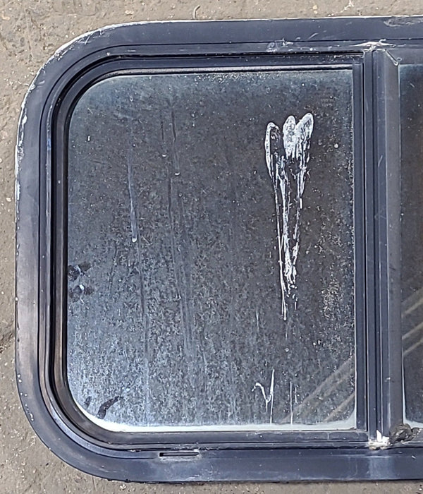 Used Black Radius Opening Window : 24 1/4" W x 14 3/4" H x 2" D
