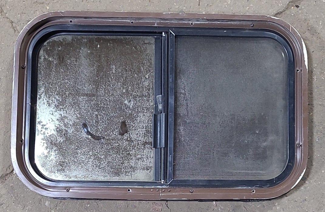 Used Black Radius Opening Window : 24 1/4" W x 14 3/4" H x 2" D