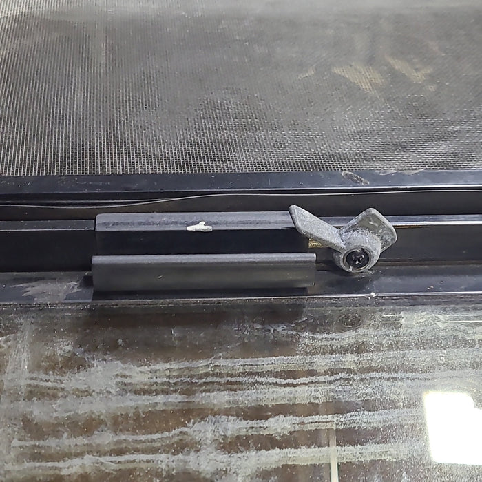 Used Black Radius Opening Window : 24 1/4" W x 14 3/4" H x 2" D