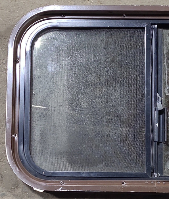 Used Black Radius Opening Window : 24 1/4" W x 14 3/4" H x 2" D