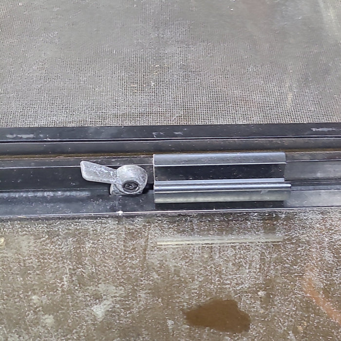 Used Black Radius Opening Window : 24 1/4" W x 14 3/4" H x 2" D