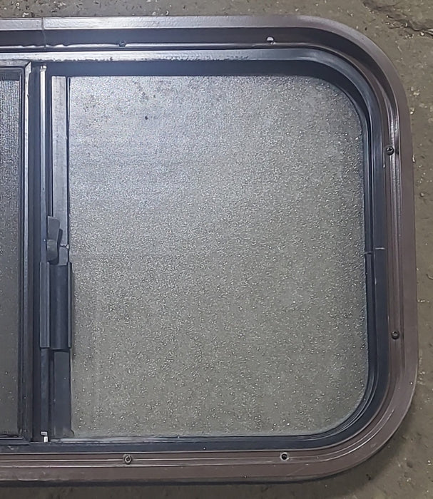 Used Black Radius Opening Window : 24 1/4" W x 15" H x 1 7/8" D