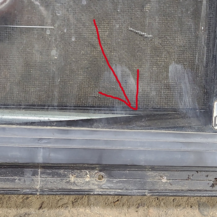 Used Black Radius Opening Window : 24 1/4" W x 16" H x 1 1/4" D