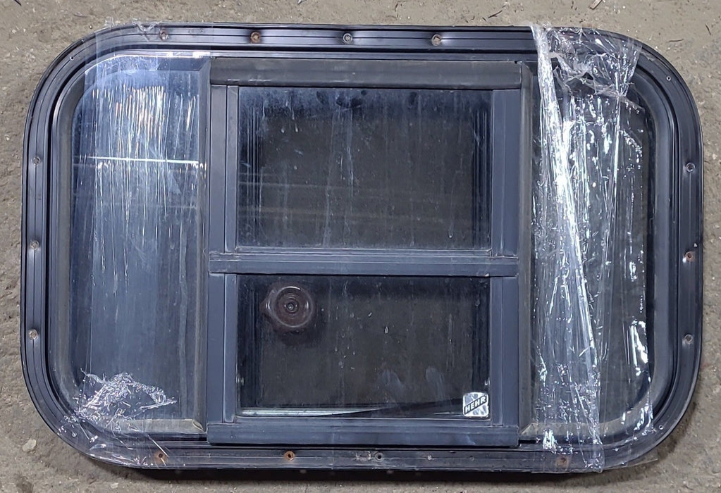 Used Black Radius Opening Window : 24 1/4" W x 16" H x 1 1/4" D