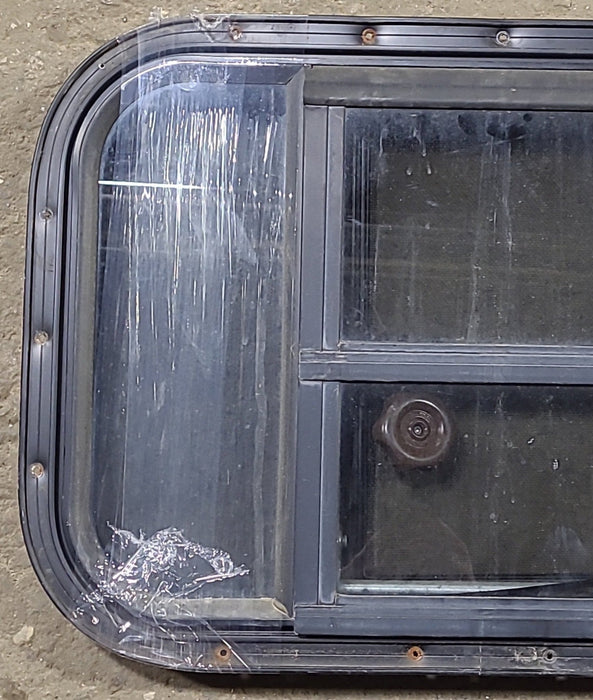 Used Black Radius Opening Window : 24 1/4" W x 16" H x 1 1/4" D