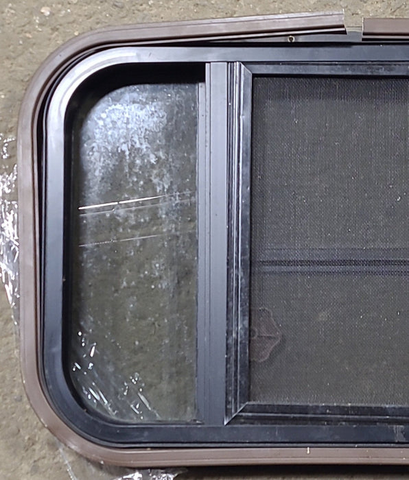 Used Black Radius Opening Window : 24 1/4" W x 16" H x 1 1/4" D