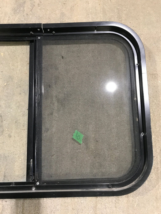 Used Black Radius Opening Window : 24 1/4" W x 17 3/4" H x 1 1/4"