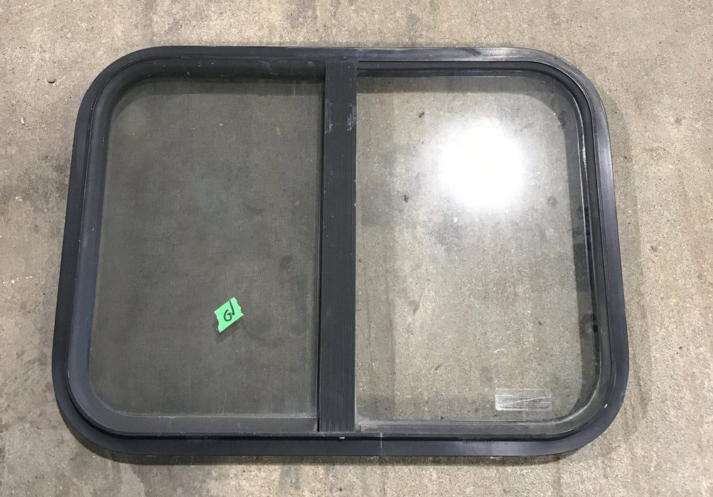 Used Black Radius Opening Window : 24 1/4" W x 17 3/4" H x 1 1/4"