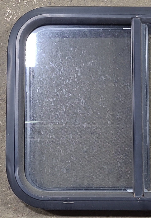 Used Black Radius Opening Window : 24 1/4" W x 17 3/4" H x 1 7/8" D